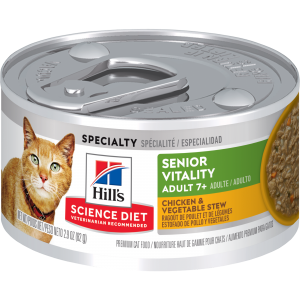 Hill's Science Diet 老貓罐頭 - 高齡貓7+高齡活力燉雞肉蔬菜主食罐 2.9oz (24罐)