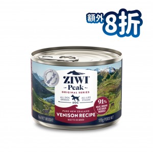 ZiwiPeak 巔峰 鮮肉狗罐頭 - 鹿肉配方 170g (12罐)