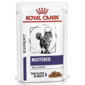 ROYAL CANIN VHN Cat Neutered Weight Balance Pouch (Gravy) 絕育貓飽足感健康管理袋裝濕糧（肉汁） 85g (12包)