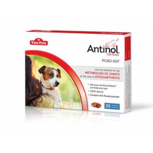 Vetz Petz Antinol Joint Supplement for Dogs 30 Soft Gel Capsules
