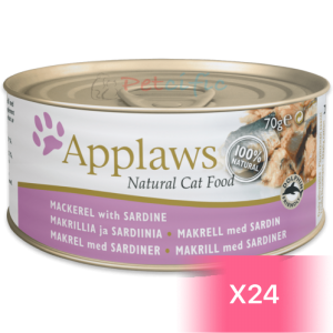 Applaws Natural Canned Cat Food - Mackerel with Sardine 156g (24 Cans)