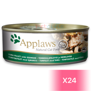 Applaws Natural Canned Cat Food - Tuna Fillet with Seaweed 156g (24 Cans)