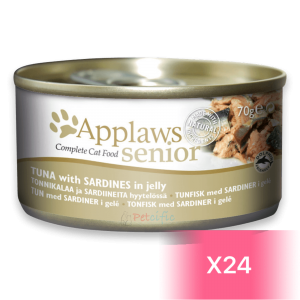 Applaws Natural Canned Cat Food - Tuna with Sardine in Jelly 70g (24 Cans)