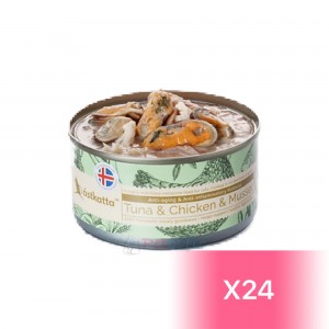 Astkatta Canned Cat Food - Tuna & Chicken & Mussel 80g (24 Cans)