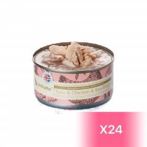 Astkatta Canned Cat Food - Tuna & Chicken & Sea Bream 80g (24 Cans)