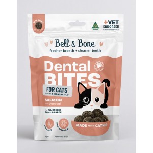 Bell and Bone 潔齒貓小食 - 三文魚、活性碳(潔白牙齒、吸走牙垢)配方 80g