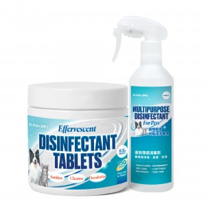 Dr Klen Effervescent Disinfectant Tablets For Pets 150 Tablets (With Empty Bottle) 