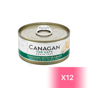 Canagan 原之選 貓罐頭 - 雞肉、鱸魚 75g (12罐)