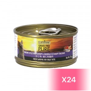 Canidae Canned Cat Food - Sardine Cutlet with Shrimp and Crabmeat in Shrimp Consommé 70g (24 Cans)