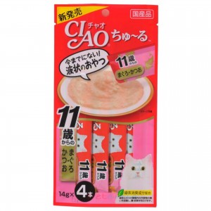 CIAO CHURU Tuna & Skipjack (For 11+ Senior Cats) 4 x 14g SC-74