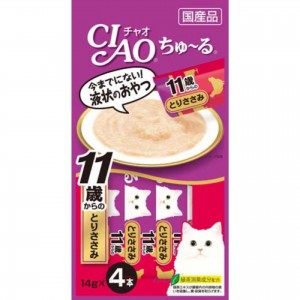 CIAO CHURU Chicken & Scallop (For 11+ Senior Cats) 4 x 14g 4SC-78