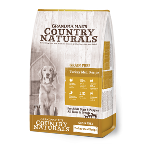 Grandma Mae's Country Naturals Single Protein Grain Free All Life Stages Dog Dry Food - Single Protein Turkey Recipe 25lbs