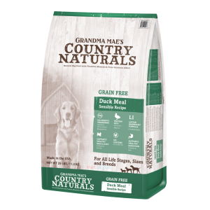 Grandma Mae's Country Naturals Single Protein Grain Free All Life Stages Dog Dry Food - Single Protein Duck Meal Recipe 14lbs