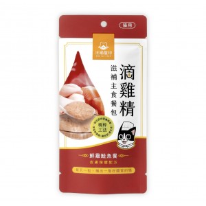 汪喵星球 貓鮮肉主食餐包 - 滴雞精鮮雞鮭魚餐(皮膚保健) 40g