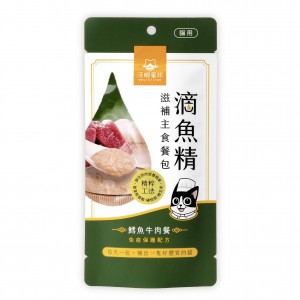 汪喵星球 貓鮮肉主食餐包 - 滴魚精鱈魚牛肉餐(免疫保護) 40g
