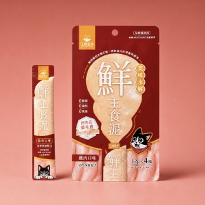汪喵星球 貓用主食肉泥 - 雞肉(泌尿保健配方) 12g(4支裝)