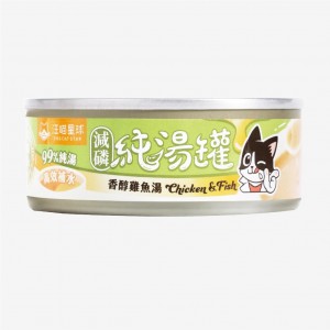 汪喵星球 貓狗湯水罐頭 - 香醇雞魚湯(減磷版) 80g