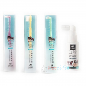 DogCatStar Extra Soft Toothbrush 1pc with DogCatStar Oral Spray 30ml