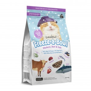 Freeze-a-Bowl 凍乾全貓糧 - 牛肉、鯖魚、鱈魚配方 85g
