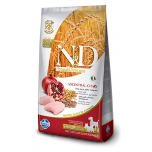 Farmina N&D 低穀物老犬乾糧 - 雞肉石榴老犬配方 2.5kg