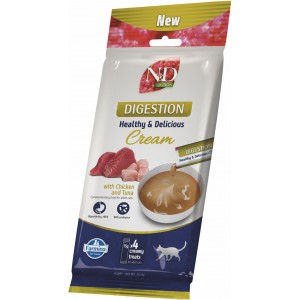 Farmina N&D 貓用肉泥小食 - Digestion(Chicken and Tuna) 腸胃保健雞肉、吞拿魚配方 4 x 15g