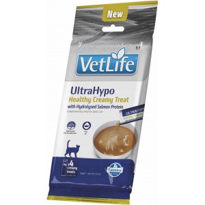Vet Life 貓用處方肉泥小食 - UltraHypo(Hydrolysed Salmon Protein) 極低敏水解三文魚蛋白配方 4 x 15g