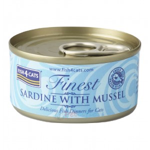 Fish4Cats Canned Cat Food - Sardine with Mussel 70g