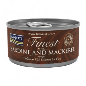 Fish4Cats Canned Cat Food - Mackerel with Sardine 70g