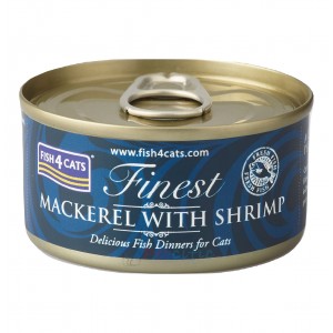 Fish4Cats Canned Cat Food - Mackerel with Prawn 70g