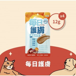 HeroMAMA 貓狗醬汁小食 - 鰹魚、小魷魚(每日護膚) 4 x 12g