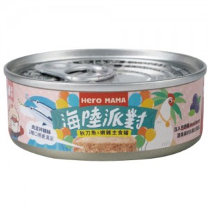 HeroMAMA Canned Cat Food - Saury Fish & Chicken 80g