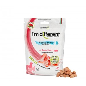 【Limited 10 Per Purchase】I’m different Freeze Dried Cats & Dogs Treats - Raw Ham 40g