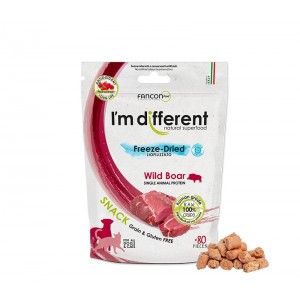 【Limited 10 Per Purchase】I’m different Freeze Dried Cats & Dogs Treats - Wild Boar 40g