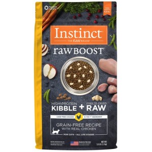 Instinct Raw Boost Grain Free Adult Cat Dry Food - Chicken with Freeze Dried Chicken Bites 10lbs