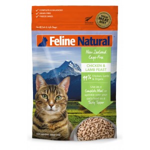 【到期日:11/2025】Feline Natural 凍乾全貓糧 - 雞肉、羊肉盛宴 320g