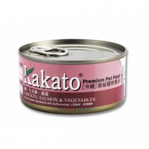 Kakato 貓狗罐頭 - 雞肉、三文魚、蔬菜 170g