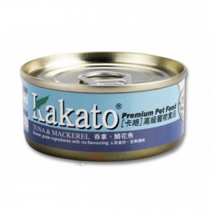 Kakato 貓狗罐頭 - 吞拿魚、鯖花魚 70g