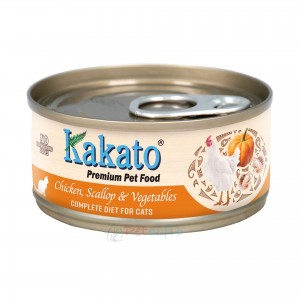 Kakato Cat Canned Food - Chicken, Scallop & Vegetables(Complete Diet) 70g