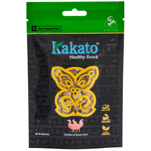 【限購10件】Kakato 凍乾貓狗小食 - 雞及鴨肝粒 20g