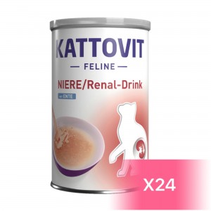 Kattovit Veterinary Diets Feline Canned Gravy - Renal-Drink (Duck Gravy) 135ml (24 Cans)