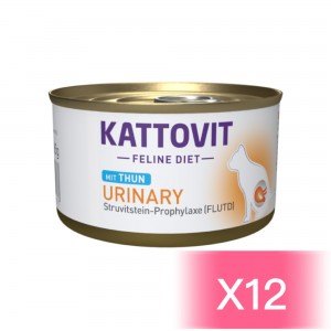 【到期日:07/2025】Kattovit 貓用處方罐頭 - Urinary Tuna 防尿石(吞拿魚)配方 85g (12罐) 【買一送一】