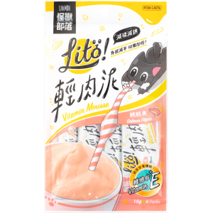 怪獸部落 貓醬汁小食 - 三文魚(添加維他命E) 4 x 10g
