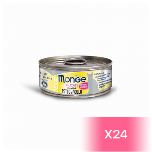Monge Canned Cat Food - Chicken 80g (24 Cans)