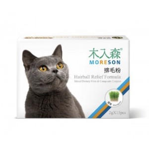Moreson Hairball Relief Formula - Wheatgrass Flavour 2g x15 Pcs