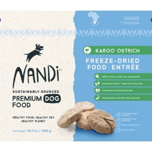 Nandi All Life Stages Dog Freeze Dried Dog Food - Ostrich Formula 400g
