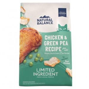Natural Balance Single Protein Grain Free Adult Cat Dry Food - Chicken & Green Pea Recipe 5lbs