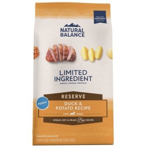 Natural Balance Single Protein Grain Free Puppy Dry Food - Duck & Potato (Puppy) Recipe 4lbs
