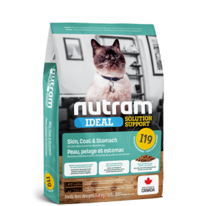 I19 Nutram Ideal Solution Support® Skin, Coat and Stomach Cat Food (Chicken & Salmon Recipe) 5.4kg