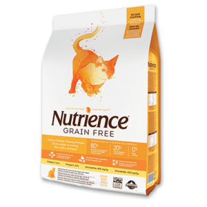 Nutrience Grain Free All Life Stages Cat Food - Turkey, Chicken & Herring Formula 11lbs