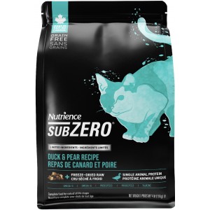 Nutrience Subzero 單一蛋白無穀物全貓乾糧 - 鴨肉、梨配方 10lbs 